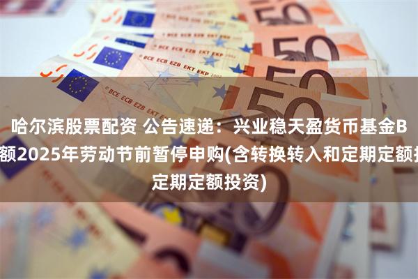 哈尔滨股票配资 公告速递：兴业稳天盈货币基金B类份额2025年劳动节前暂停申购(含转换转入和定期定额投资)