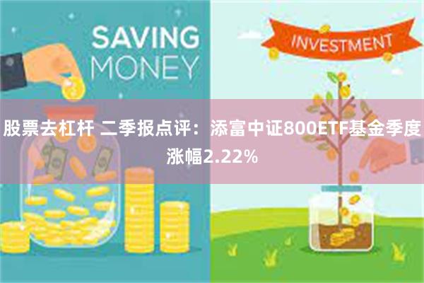 股票去杠杆 二季报点评：添富中证800ETF基金季度涨幅2.22%