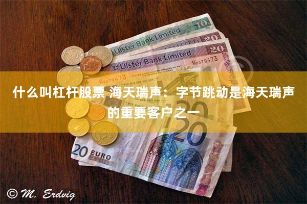 什么叫杠杆股票 海天瑞声：字节跳动是海天瑞声的重要客户之一